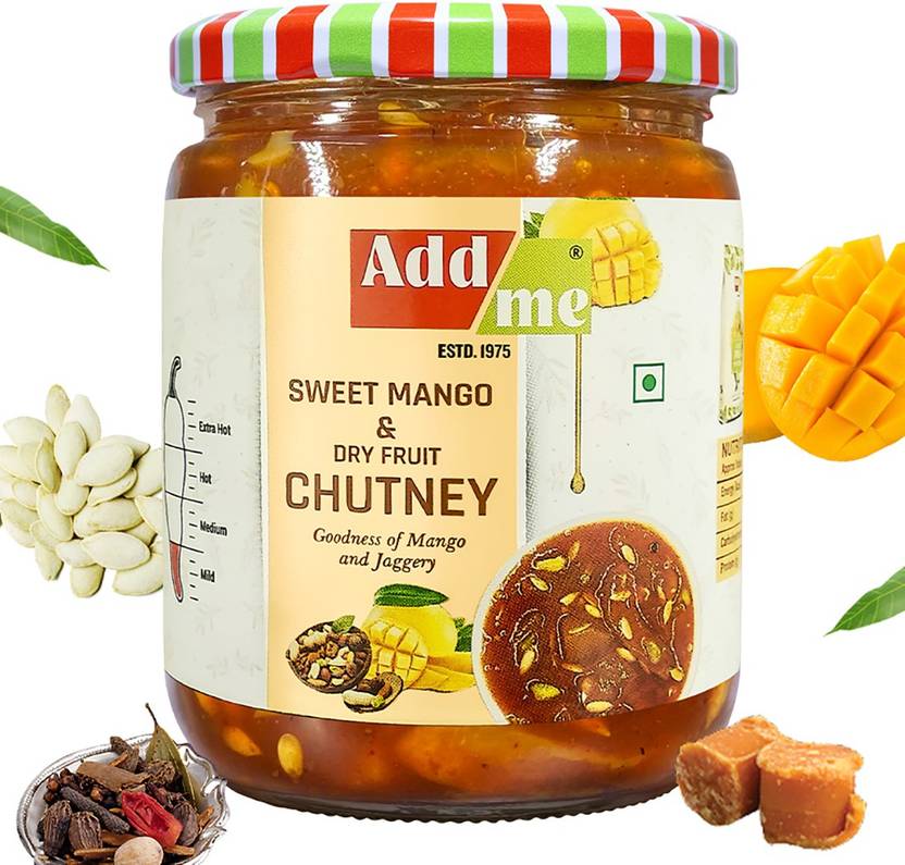 Add me Sweet Navratan Mango Chutney Pickle with Dry Fruits 600g aam ki