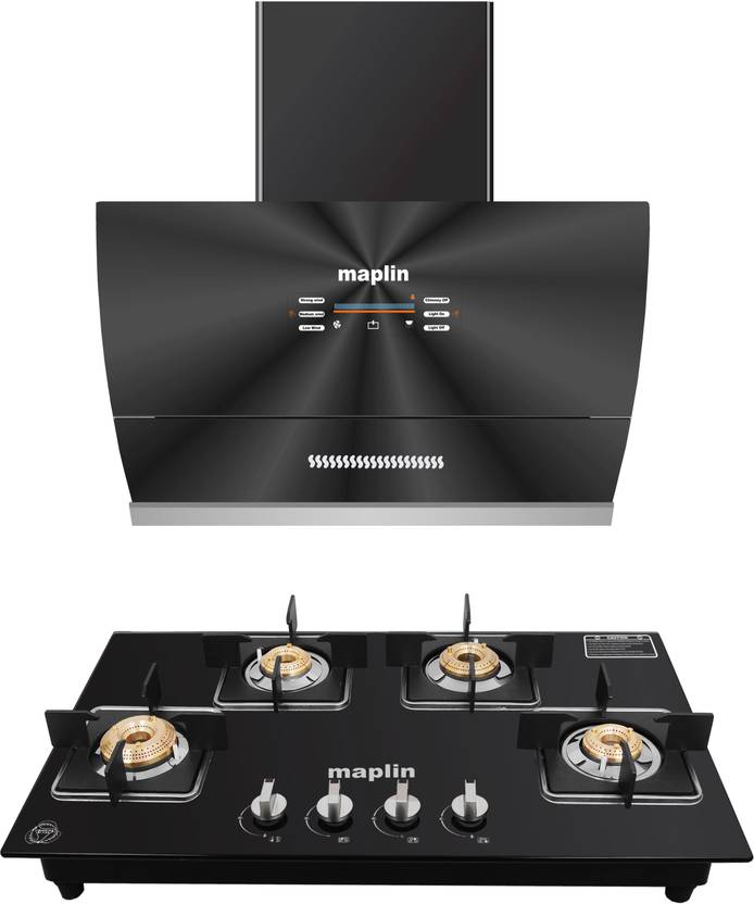 Maplin Combo of Voice Chimney VC60 + Gas Cooktop GH04 Auto Clean Wall