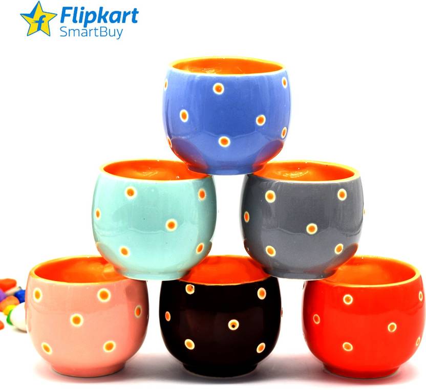Flipkart SmartBuy Pack of 6 Ceramic ,Bone China Premium Quality