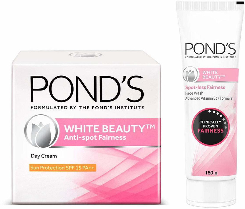 POND's WHITE BEAUTY CREAM 12GM + FACEWASH 100G