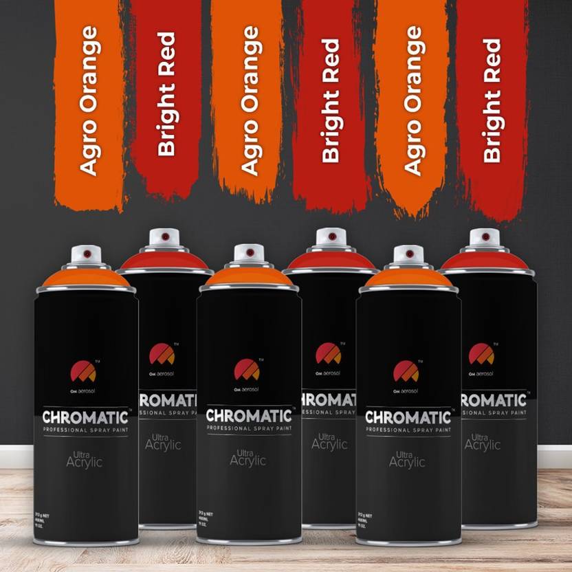 Chromatic Agro Orange & Bright Red Spray Paint 400 ml Price in India