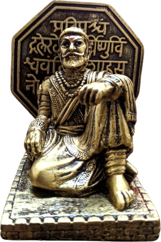 Ajkart Chhatrapati Shivaji Maharaj Statue/Murti For Car Dashboard (Gold ...