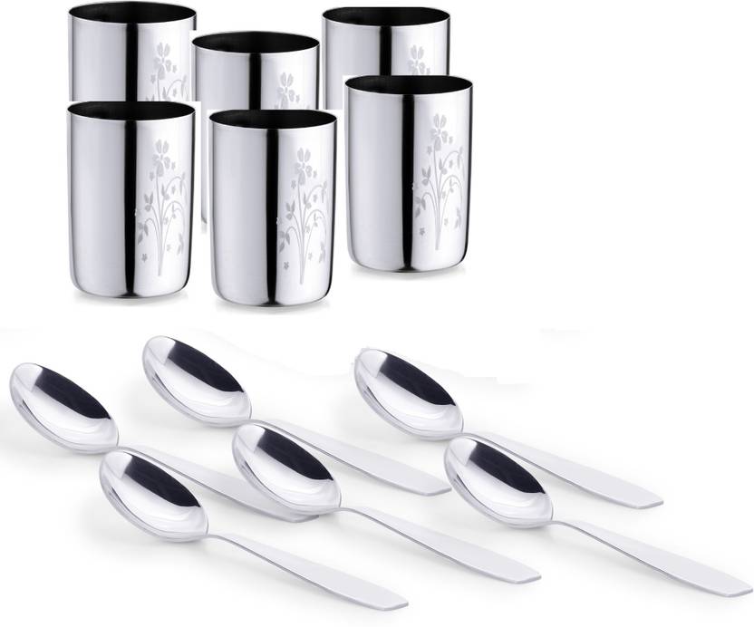 LIMETRO STEEL Pack of 12 Stainless Steel heavy Gauge Steel Cutlery Set Dinner Set