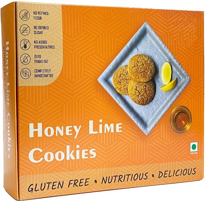 healthy Bites Honey Lime Cookies Gluten Free, No Maida, No Refined
