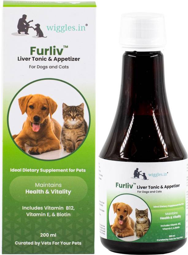 Wiggles Furliv Liver Tonic for Dogs Cats Appetite Booster, 200ml