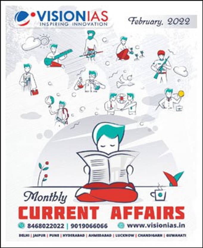 Vision IAS Current Affairs Monthly Magazine February 2022 English Medium Buy Vision IAS Current