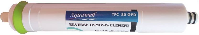 Aquawell 80gpd membrane suitable for all RO purifier/Works upto tds1000 Solid Filter Cartridge