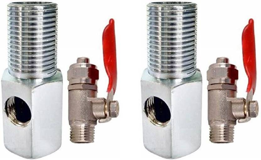 Aquawell Inlet Coupling valve 1/4" Size (D.V.Set)(Brass Inlet Valve & Handle) (Set of 2) Solid Filter Cartridge