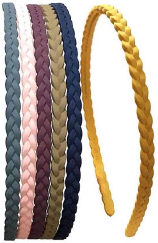 DENICRAAS Thin choti matte Hair Band Skinny Headband Colorful Headband Multicolor 6P Hair Band
