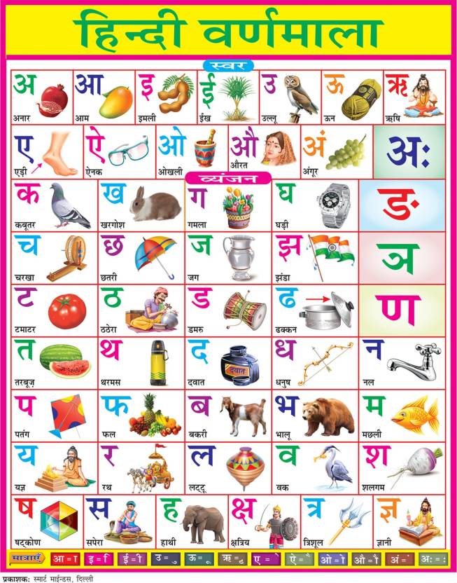 Early Learning Educational Charts for Kids | Hindi Varnmala Chart For ...