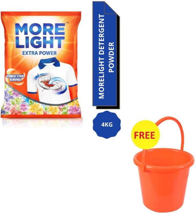 Morelight Detergent Powder 4Kg with Bucket Detergent Powder 4 kg Price