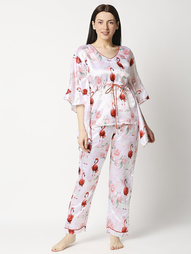 Pyjama Party Women Printed White Top 