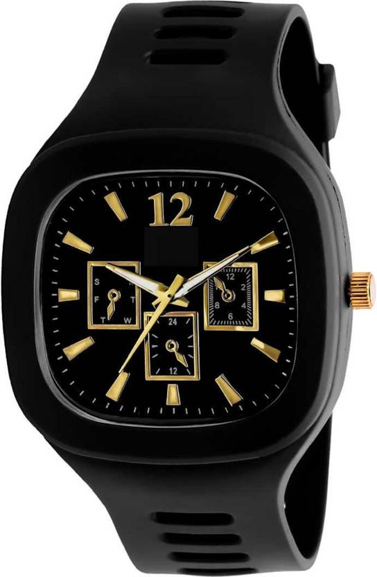 NEWMODIFIED NEW SQURE MODAL STEEL DIAL COVERD WATCH AND PU CASE AND STRAP WATCH FOR BOY Analog Watch  - For Men