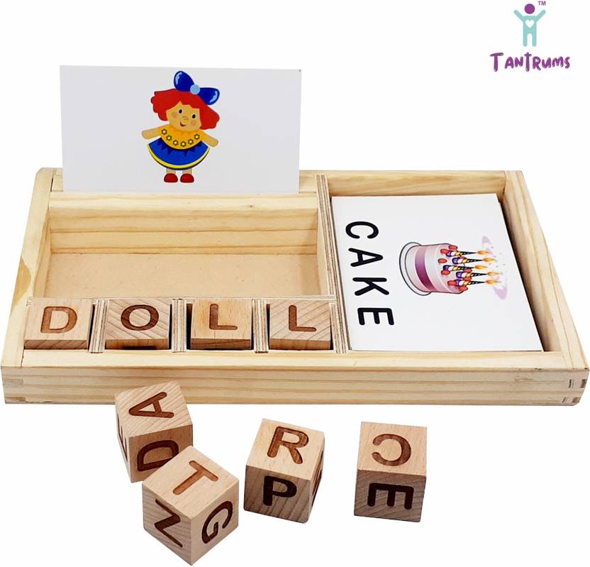 TANTRUMS Spelling Skills Word Scrambles English Alphabets Wooden