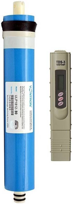 Aquawell 80GPD Vontron Geniune Membrane With TDS Meter for All Kind of Domestic RO Solid Filter Cartridge