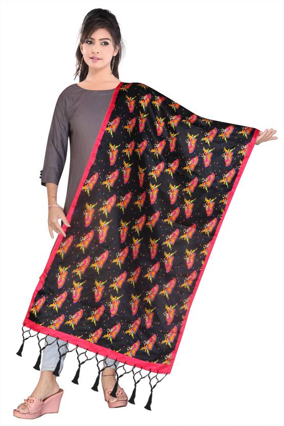 Bloviate Silk Blend Floral Print Women Dupatta
