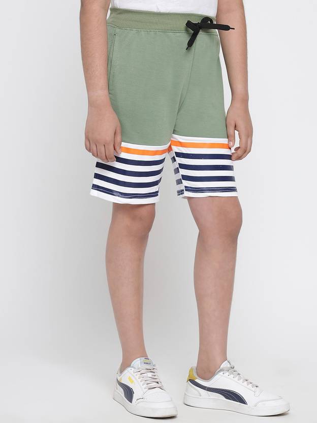 Miss & Chief Short For Boys Casual Printed Polycotton  (Light Green, Pack of 1)