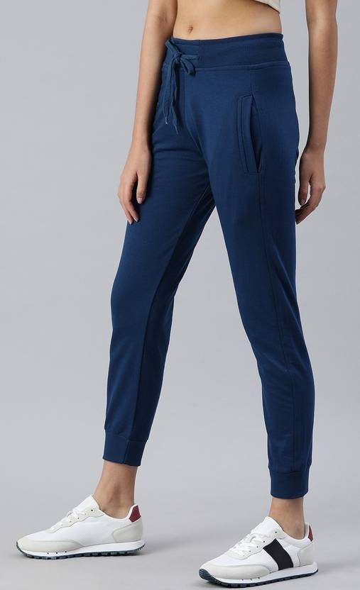 ADBUCKS Women Solid Blue Track Pants