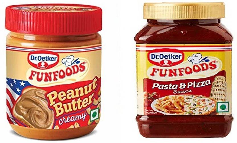 FUNFOODS by Dr. Oetker PEANUT BUTTER CREAMY + PIZZA PASTA SAUCE 400 g