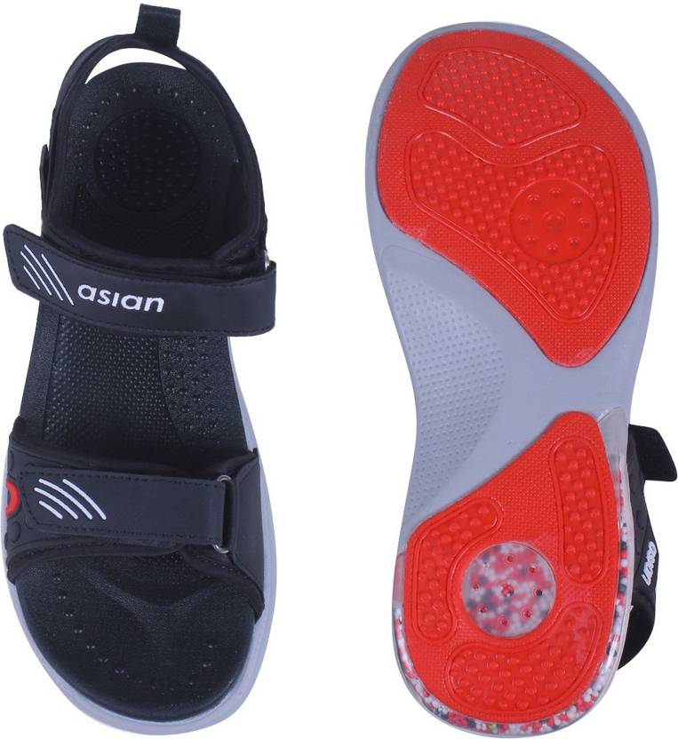 Men Black, Red Sandal