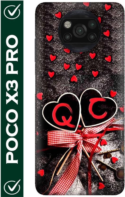 FULLYIDEA Back Cover for POCO X3 Pro, Letter Q, Alphabet Q, Name Q ...