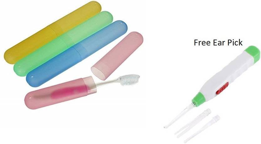 Skylight Anti Bacterial Toothbrush Container (Pack of 4) Tooth brush Cap, Caps, Cover, Covers, Case,, Cases, travel, home use Toothbrush Case