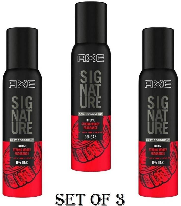 AXE SIGNATURE INTENSE PERFUME BODY SPRAY EACH 122ML Set of (3) Perfume Body Spray  -  For Men & Women