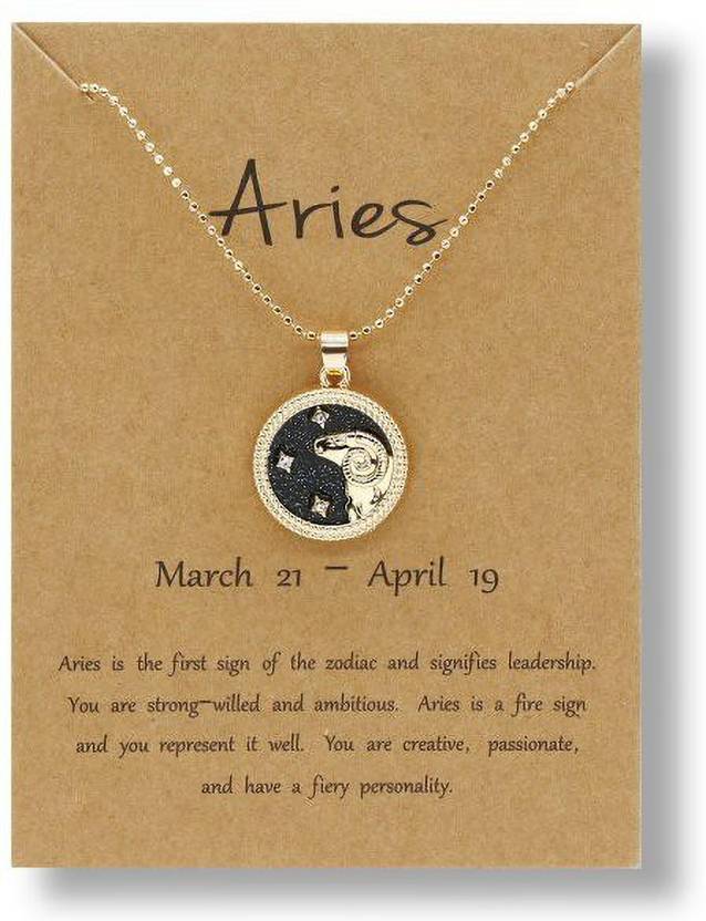 Rack Jack Rack Jack Zodiac Sign Pendant Aries Black & Gold Alloy