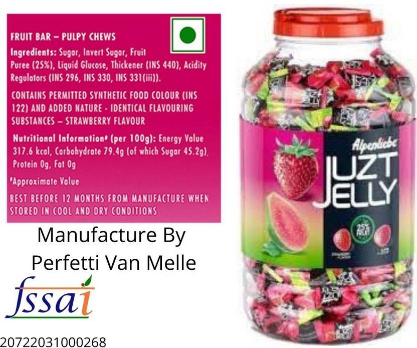 Alpenliebe JUZT JELLY Mix Flavor (Strawberry + Guava) Strawberry