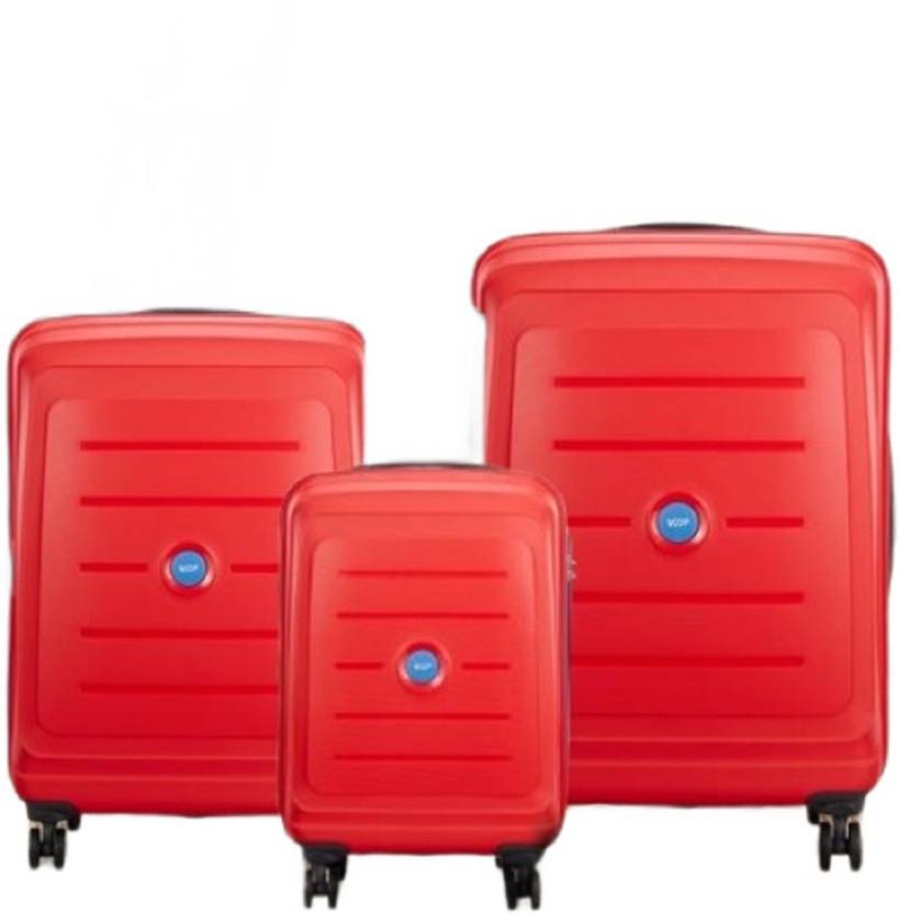 VIP Manama Hard Luggage Trolley Bag 8 Wheel Set of 3 (Small+Medium