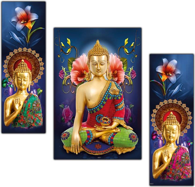 pnf Poster And Frame Buddha MDF Panel Painting | Home Decoration|Best Gifting Option Digital Reprint 12 inch x 9 inch Painting