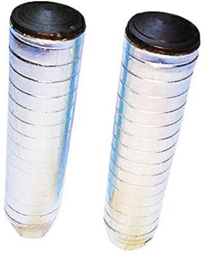 ATLAS 2 PCS Silver Colour Stainless Steel Imported Cycle AXLE Foot Rest