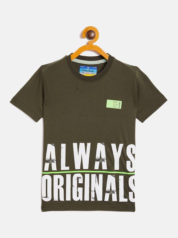 DUKE Boys Typography Cotton Blend Regular T Shirt