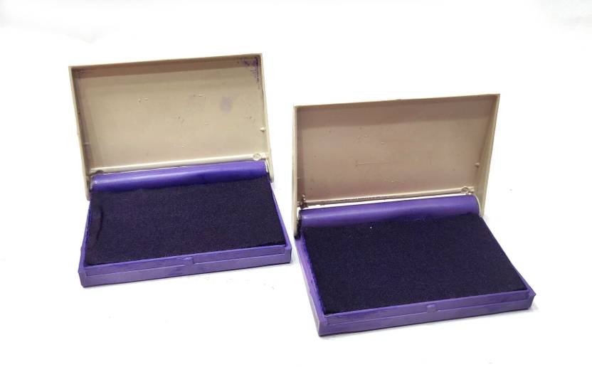 Teeshubh Plastic Blue Stamp Pad (Set of 2, Blue)