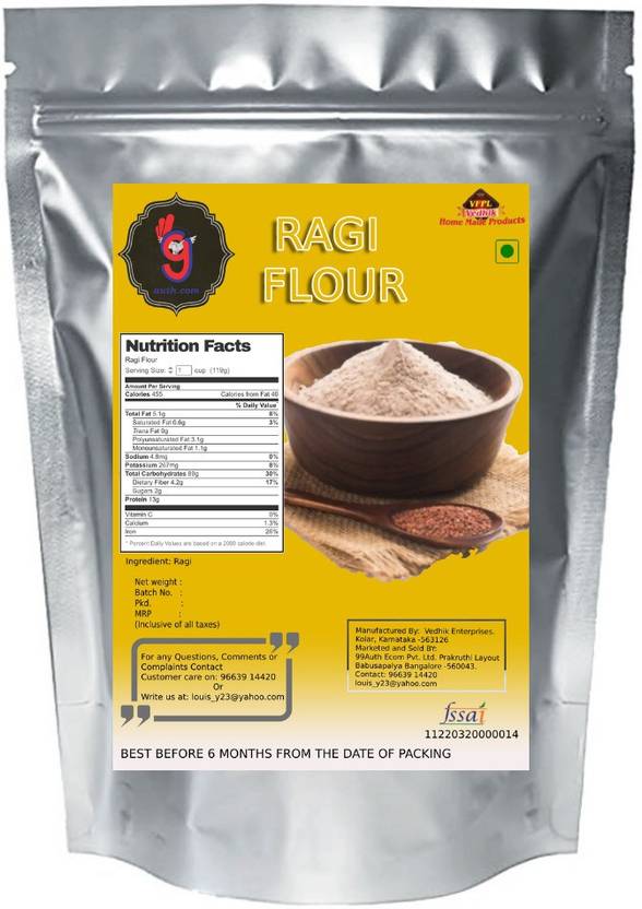 99Auth 180g Energy Enhance Original Pure Ragi Flour/Finger Millet Flour