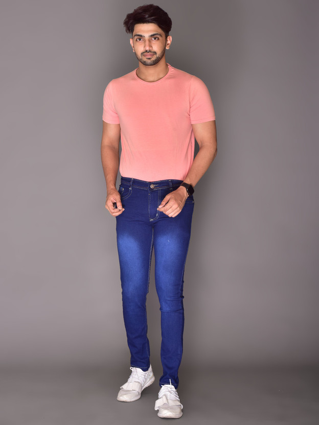 Buy Lzard Slim Men Dark Blue Jeans 