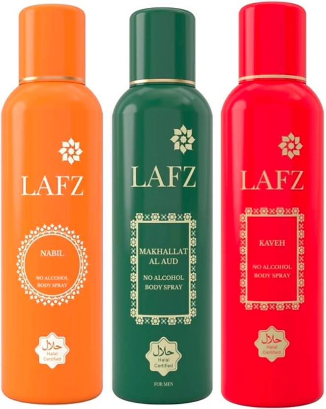 LAFZ NON ALCOHOLIC DEO KAVEH+NABIL+MAKHALLAT AL AUD COMBO03 Body Spray