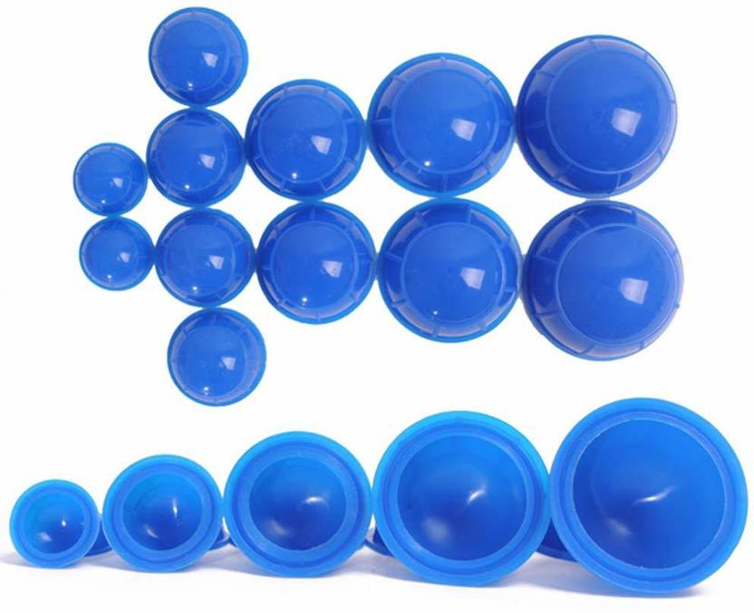 ACUPRESSUREMART 12 pcs Moisture Anti Cellulite Vacuum Cupping Cup Silicone Facial Body Massage Therapy Cupping Cups Massager Silicone Vacuum Cupping Therapy Cups Set of 12 Massager