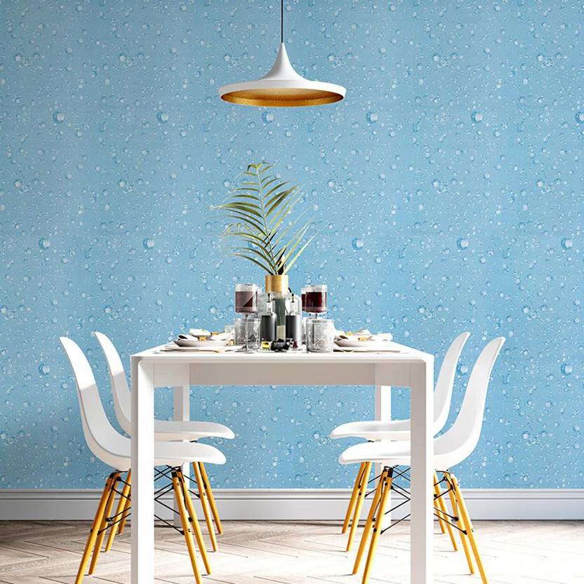 Flipkart SmartBuy 1000 cm Wall Stickers Wallpaper Blue Water Dew Drops