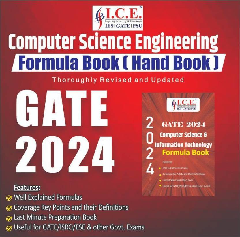 GATE 2024 Computer Science Handbook Formula Book, All In One Handbook
