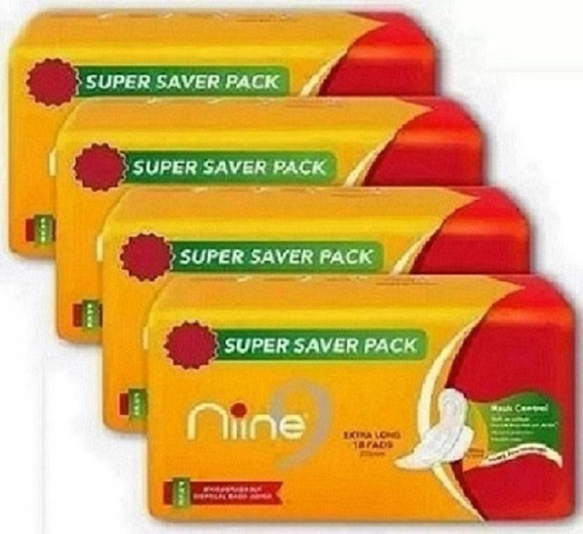 nine Rash Free Sanitary Pads for Quick Absorb & Super Soft Leak Proof