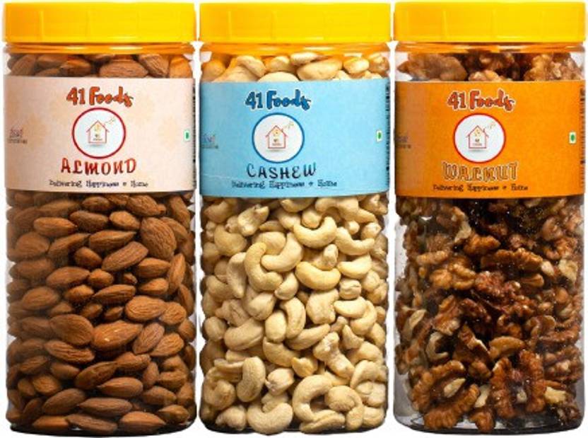 41 foods Dry fruits combo pack of Cashews Almonds Walnuts akhrot kaju