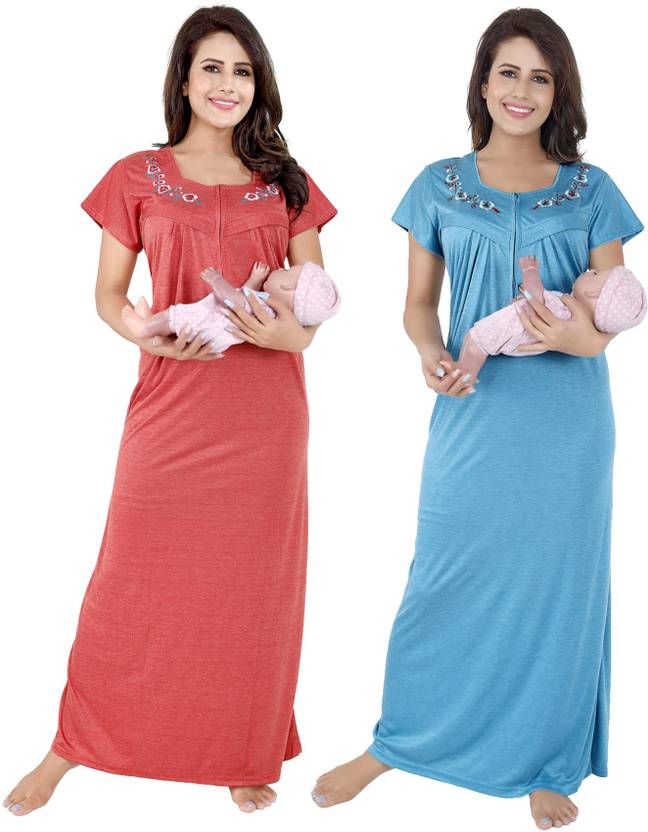 ANKONA Women Maternity/Nursing Nighty Buy ANKONA Women Maternity