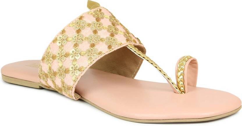Women Beige Flats Sandal