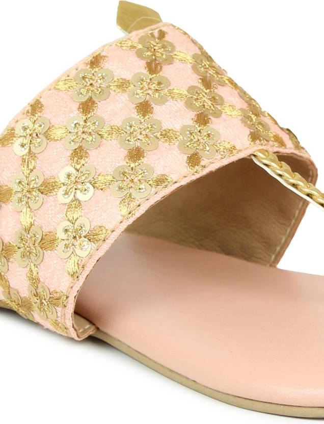 Women Beige Flats Sandal