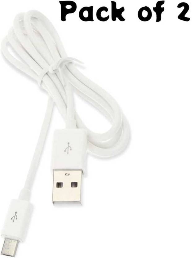 BIGGEAR Micro USB Cable 1 m 2 Pcs MICRO USB DATA CABLE 2.4 AMP SYC FAST DATA TRANSFER SPEED