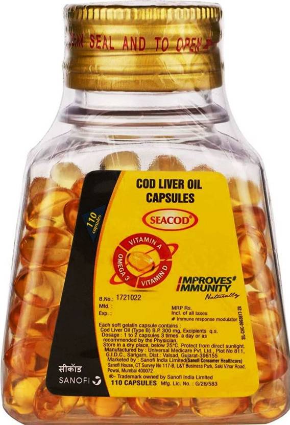 seacod Cod Liver Oil 110 Capsules (Pack of 1) Price in India Buy