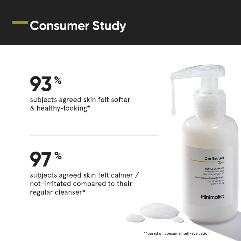 Minimalist 6% Oat Extract Gentle Cleanser 120ml - Image 3