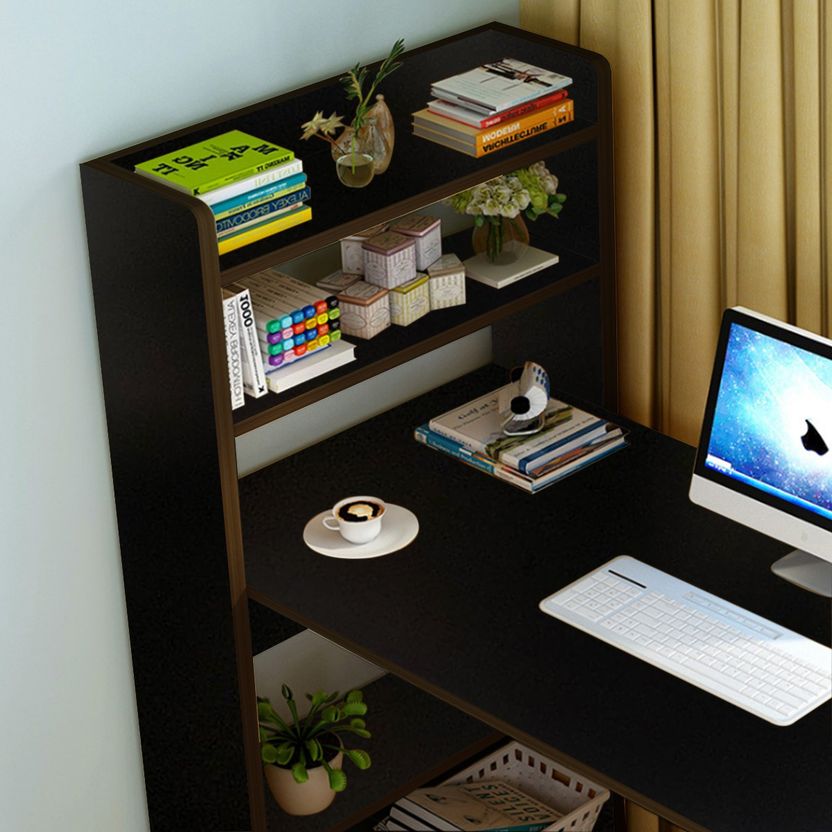 KAWACHI Office Laptop Desk with 4 Shelves - Image 7