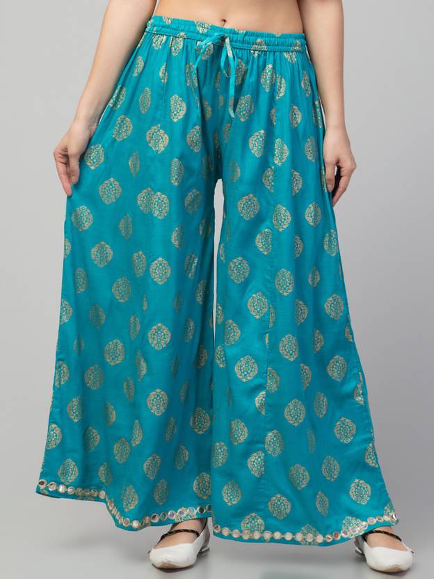 FamBee Flared Women Blue Trousers